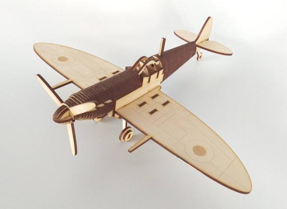 Laser Cut Wooden Aeroplane